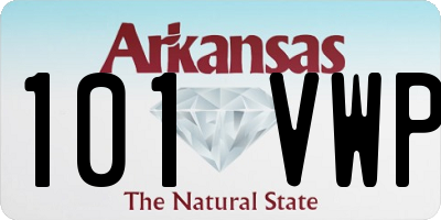 AR license plate 101VWP