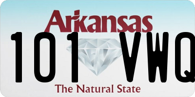 AR license plate 101VWQ