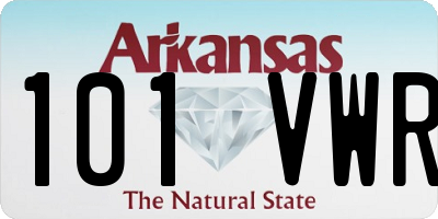 AR license plate 101VWR