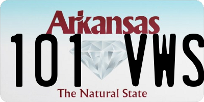 AR license plate 101VWS