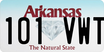 AR license plate 101VWT