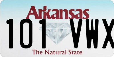 AR license plate 101VWX
