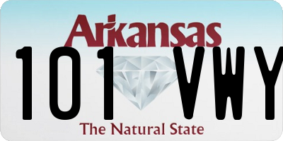 AR license plate 101VWY