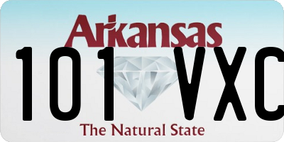 AR license plate 101VXC