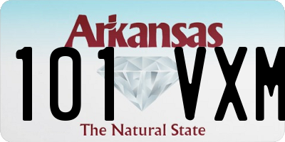 AR license plate 101VXM