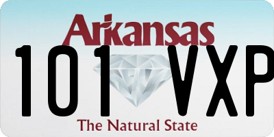 AR license plate 101VXP
