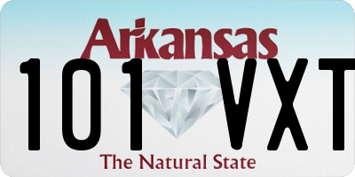 AR license plate 101VXT