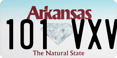 AR license plate 101VXV