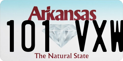 AR license plate 101VXW