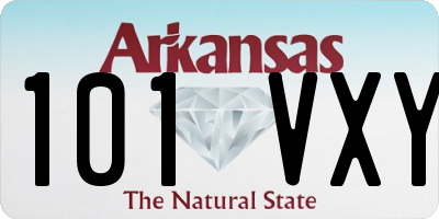 AR license plate 101VXY