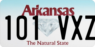 AR license plate 101VXZ