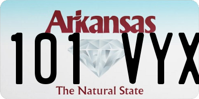 AR license plate 101VYX