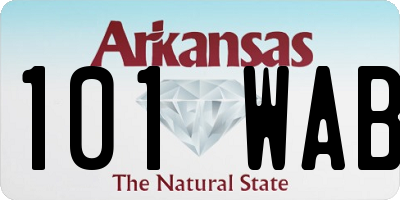 AR license plate 101WAB