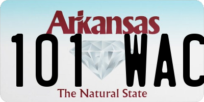 AR license plate 101WAC
