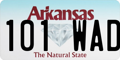 AR license plate 101WAD