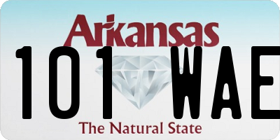 AR license plate 101WAE
