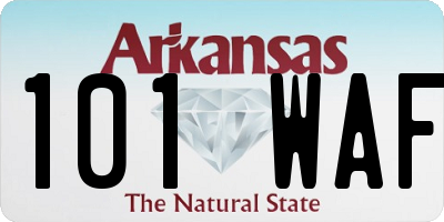 AR license plate 101WAF