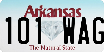 AR license plate 101WAG