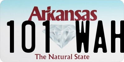 AR license plate 101WAH
