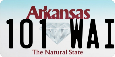 AR license plate 101WAI