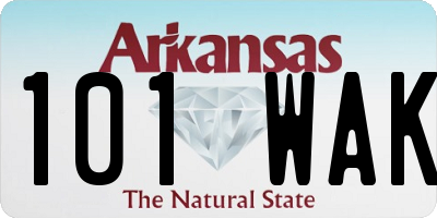 AR license plate 101WAK