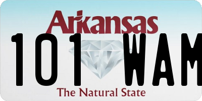 AR license plate 101WAM