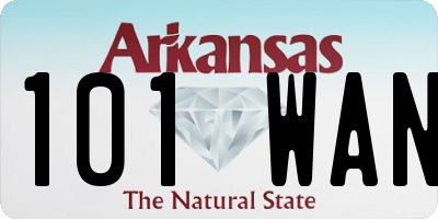 AR license plate 101WAN