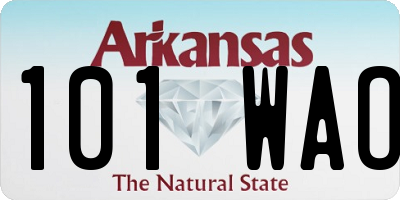 AR license plate 101WAO