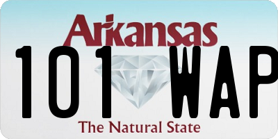 AR license plate 101WAP