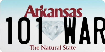 AR license plate 101WAR