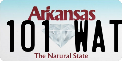 AR license plate 101WAT