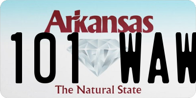 AR license plate 101WAW