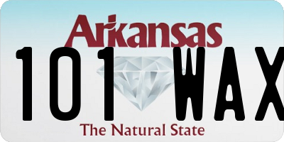 AR license plate 101WAX