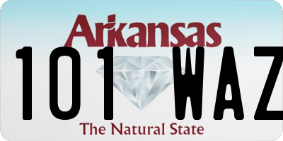 AR license plate 101WAZ