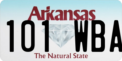 AR license plate 101WBA