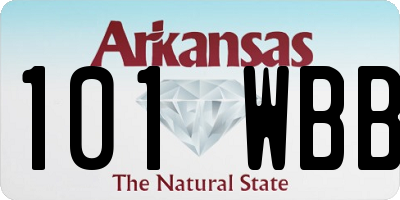 AR license plate 101WBB
