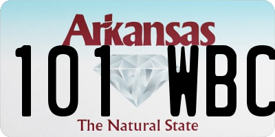 AR license plate 101WBC