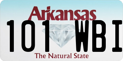 AR license plate 101WBI