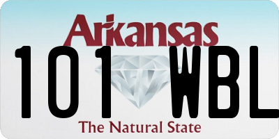 AR license plate 101WBL