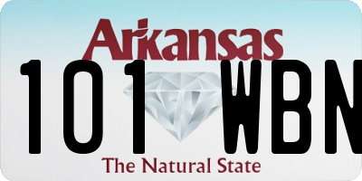 AR license plate 101WBN