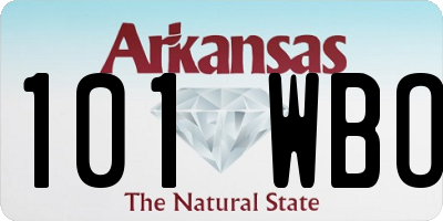 AR license plate 101WBO