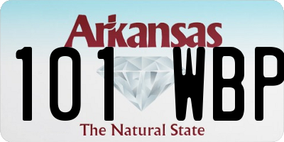 AR license plate 101WBP