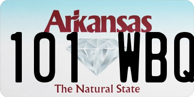 AR license plate 101WBQ