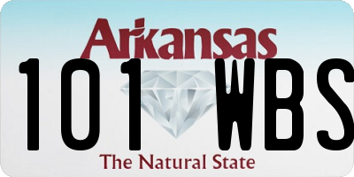 AR license plate 101WBS