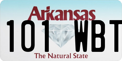 AR license plate 101WBT