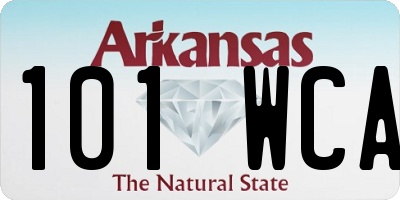 AR license plate 101WCA