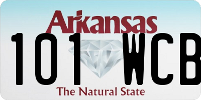 AR license plate 101WCB