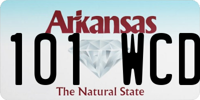 AR license plate 101WCD