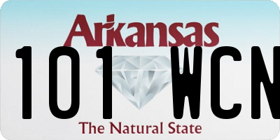 AR license plate 101WCN