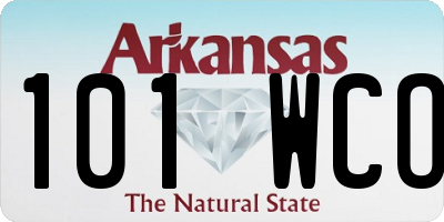 AR license plate 101WCO